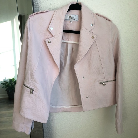 baby pink jacket zara